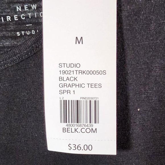 New Directions Studio M Woman's Tee Shirt BLESSED Short Sleeve Back Size M. NWT - Picture 3 of 11